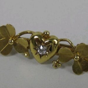 Gold and Diamond Bar Brooch
