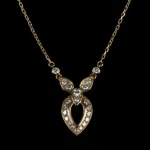 An 18CT Gold and Diamond Pendant Necklace