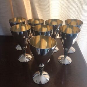 A Set of 8 Elizabeth II Silver Goblets