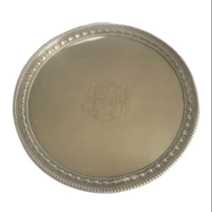 A Very Fine George III Silver Salver With Rare 'Husk' Decorated Rim.